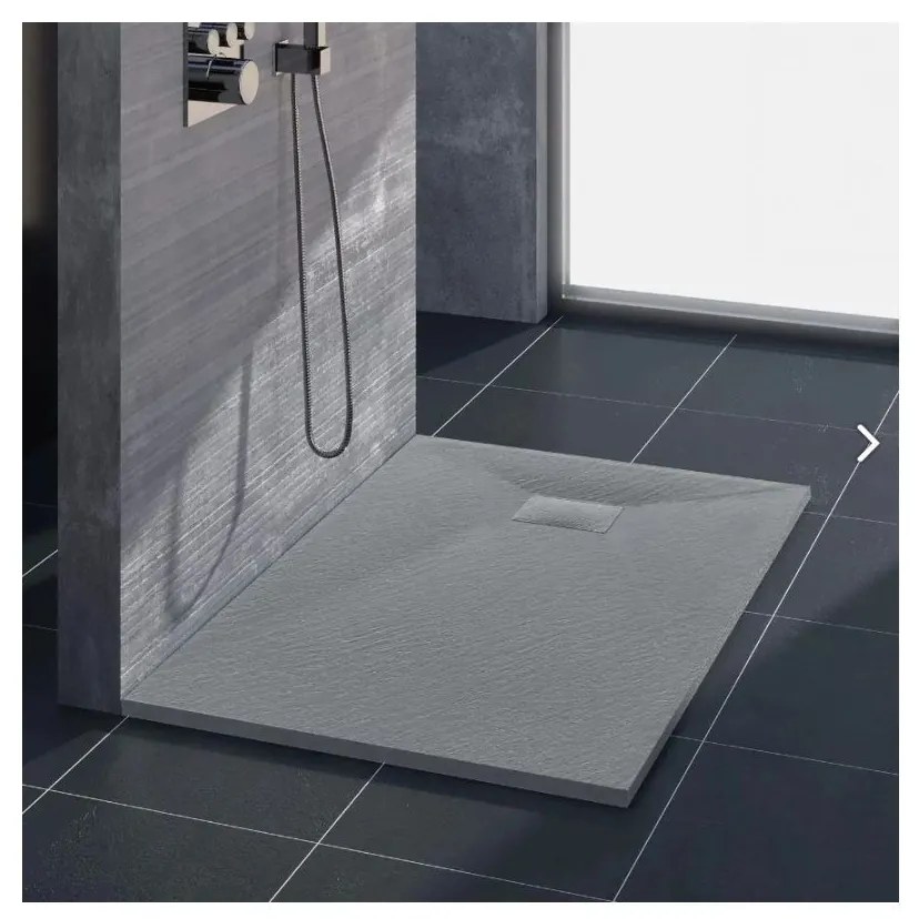 Rea Magnum Grey cadita de dus dreptunghiulara x80 cm gri REA-K4107