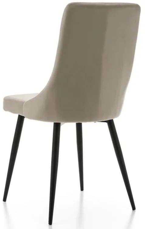 JAKS Scaun de sufragerie Caren velur bej închis