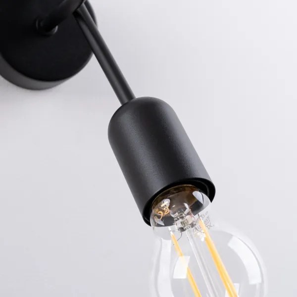 Lampă de perete Sollux SL.1433 LOOP 1xE27/15W/230V negru