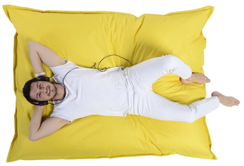 Fotoliu puf pentru grădină Giant Cushion 140x180 - Yellow