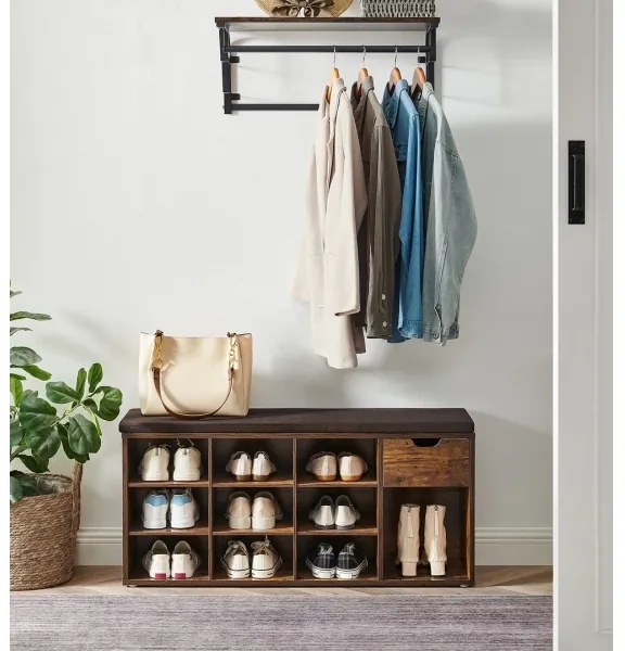 Pantofar VOREN, maro/negru