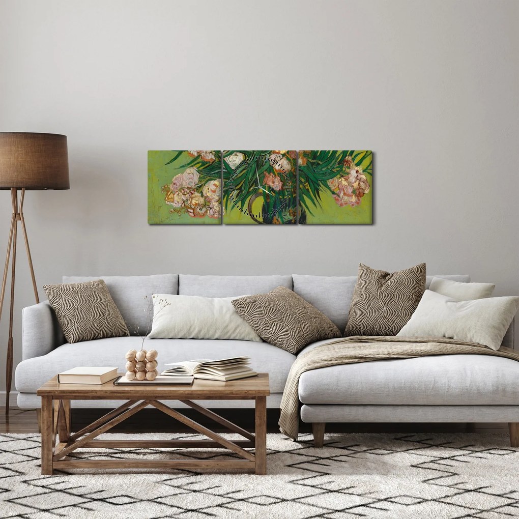 Tablou - Vincent van Gogh, Oleanders, reproducere (cu ceas) (90x30 cm)