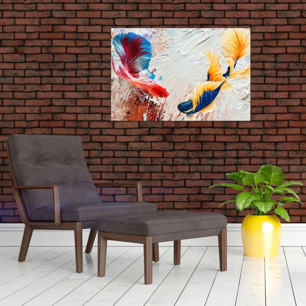 Tablou - Pești războinci (90x60 cm)