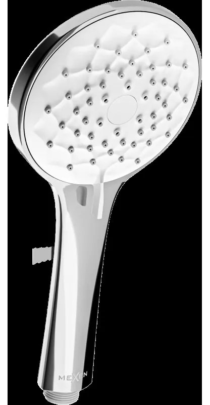 Mexen R-74 mâner de duș cu 3 funcții, Crom/Albă - 79574-00