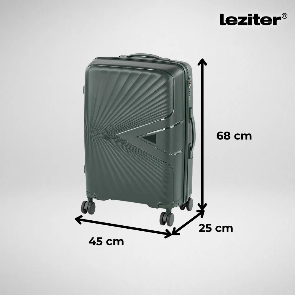 TraveLux Endure valiză medie cu capac dur 68x45x25 cm verde închis