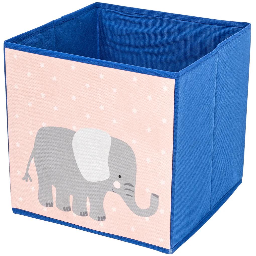 Cutie de depozitare pentru copii Hatu Elefant, 30 x 30 x 30 cm