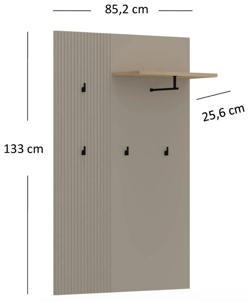Panou cuier Demandaron (taupe + stejar silverjack). 1116807