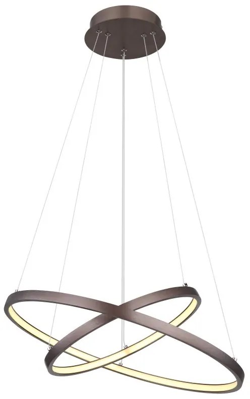 Lustra LED suspendata design modern Ralph cafea 51cm