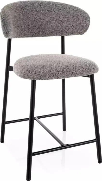 Scaun de bar Elton H-2 Noelle gri 232 / negru mat