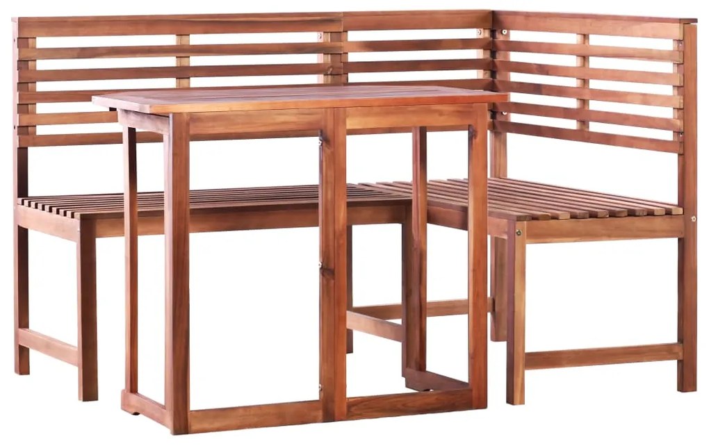 vidaXL Set mobilier bistro, 2 piese, lemn masiv de acacia