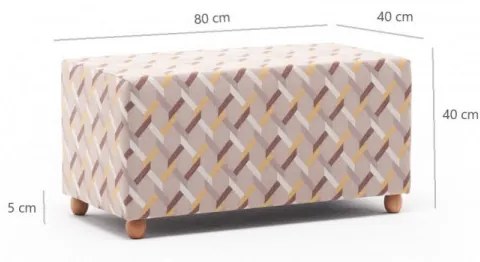 Taburet Perla Puf Uzun, Multicolor