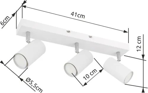 Spot ROBBY 3xGU10/35W/230V alb Globo 57911-3W