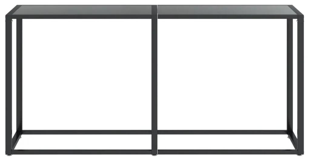 Masa consola, negru, 160x35x75,5 cm, sticla securizata 1, Negru, 160 x 35 x 75.5 cm