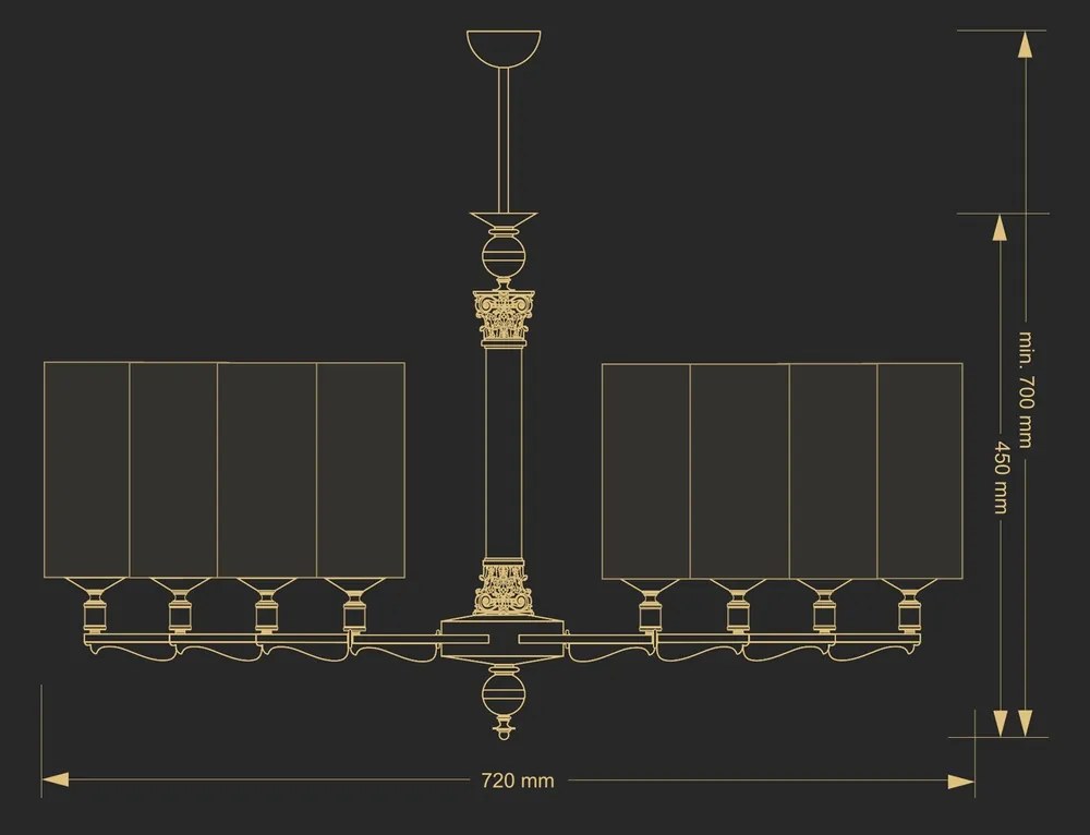 Candelabru 8 brate elegant design clasic MERANO