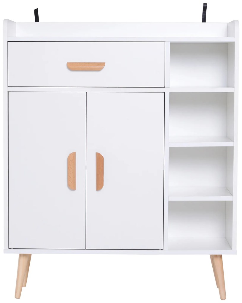 Mobilier multifunctional HOMCOM, 80 x 29.5x96cm alb | AOSOM RO