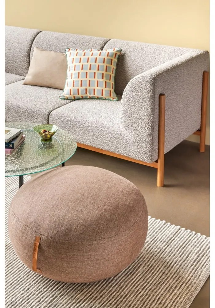 Măsuță de cafea neagră rotundă cu blat din sticlă ø 80 cm Orbit – Hübsch