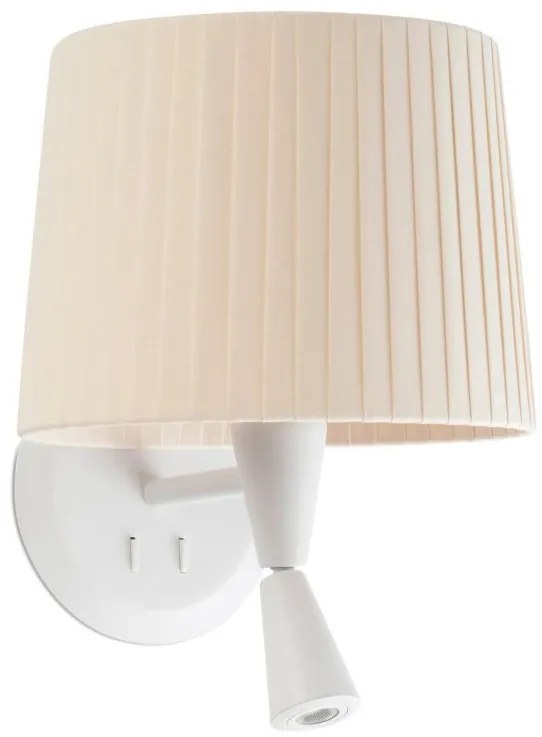 Aplica moderna design elegant SAMBA reader LED alb/bej