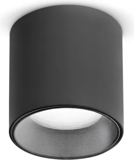 Mini Spot LED aplicat NITRO PL D04 ROUND NERO 2700K