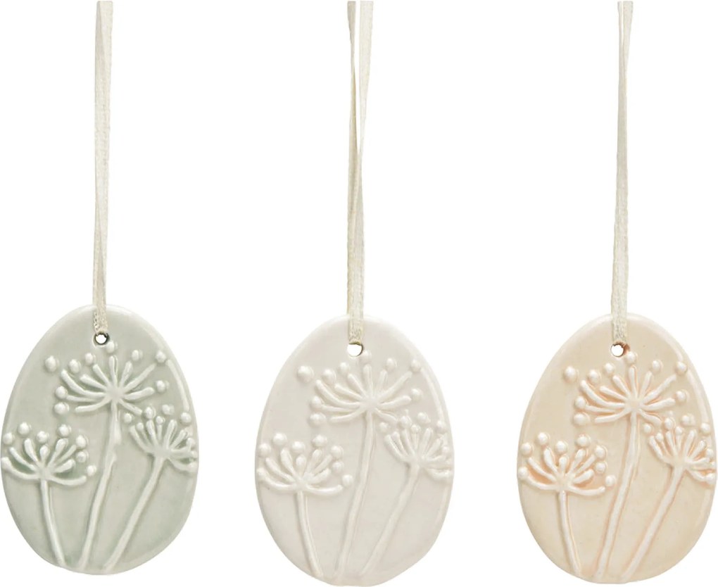 Oul din portelan suspendat FLORIS - mai multe culori Culoare: Crem