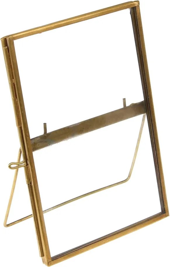 Ramă foto aurie cu picior de susținere din metal 10x15 cm – Rex London