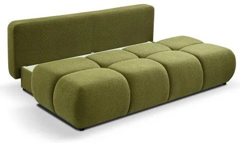 Canapea extensibilă 3 locuri cu spațiu de depozitare NUORO, verde