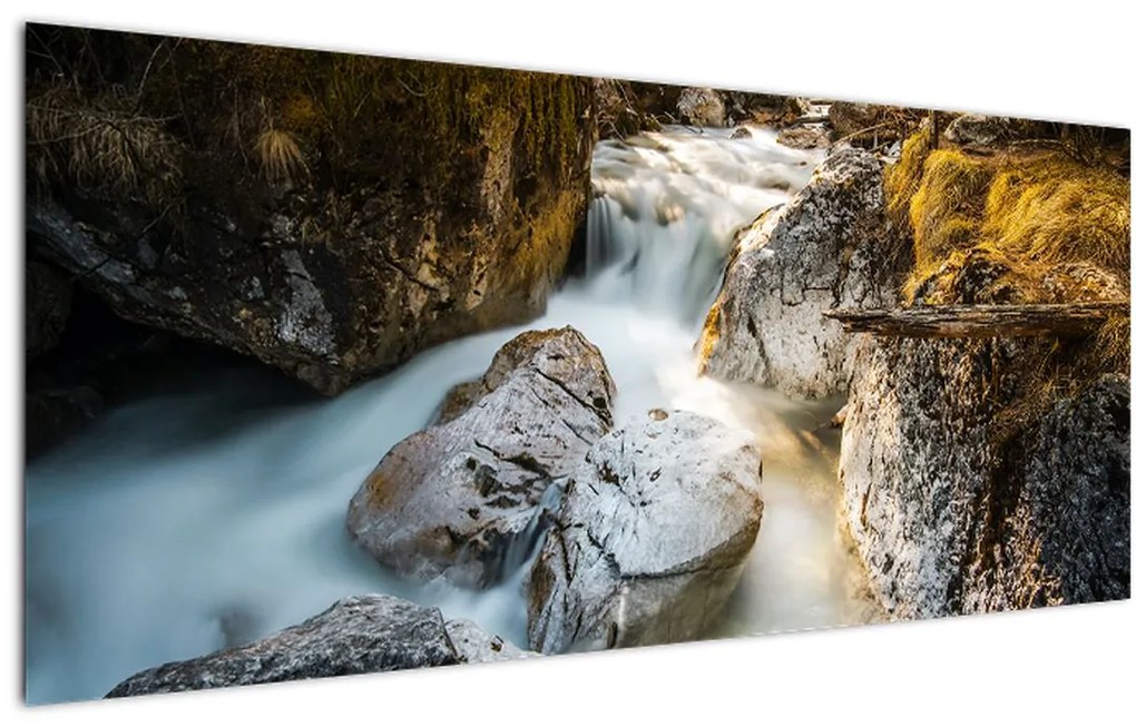 Tablou - Râul din pădure (120x50 cm)