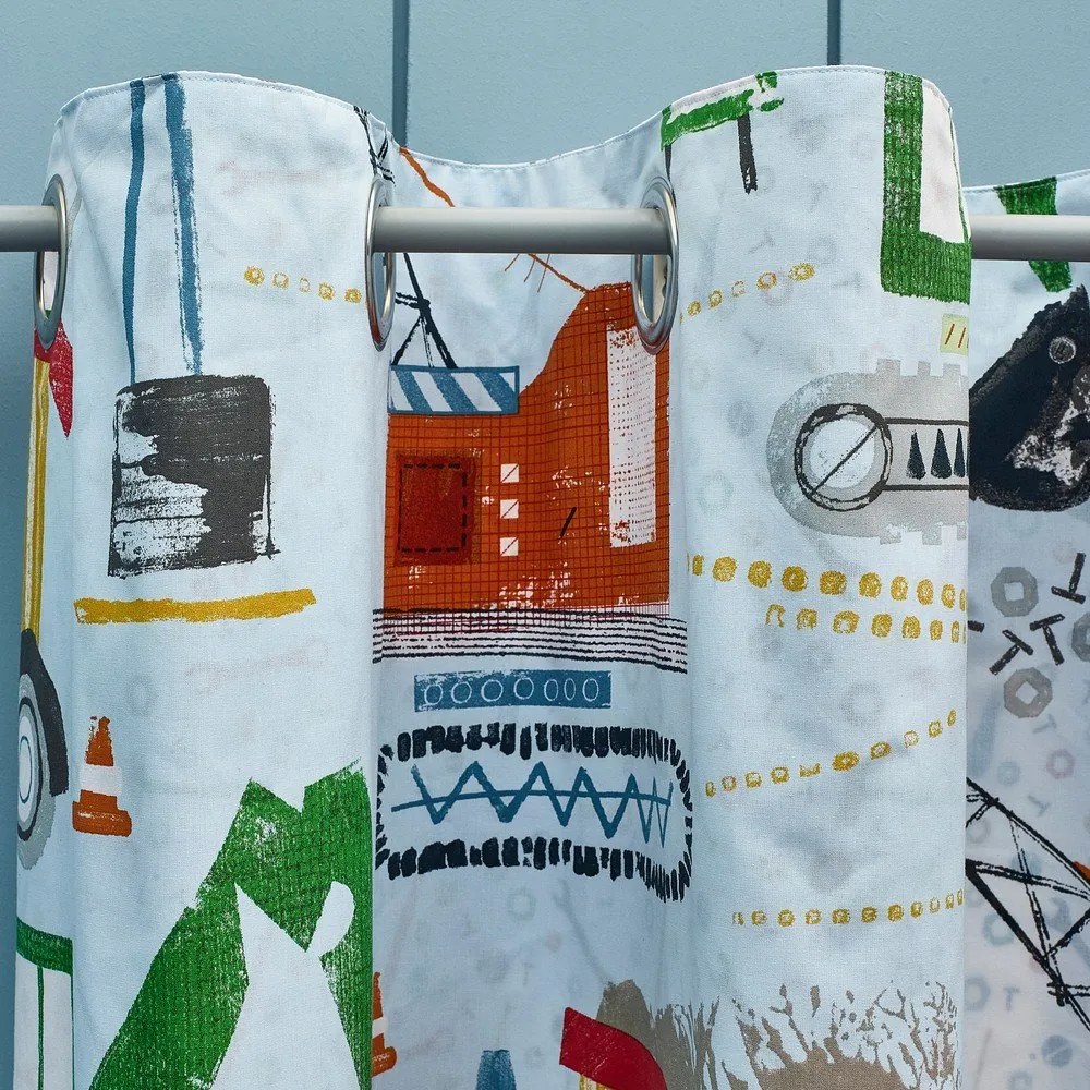 Draperii pentru copii albastre 2 buc. 168x183 cm Digger Dreams – Catherine Lansfield