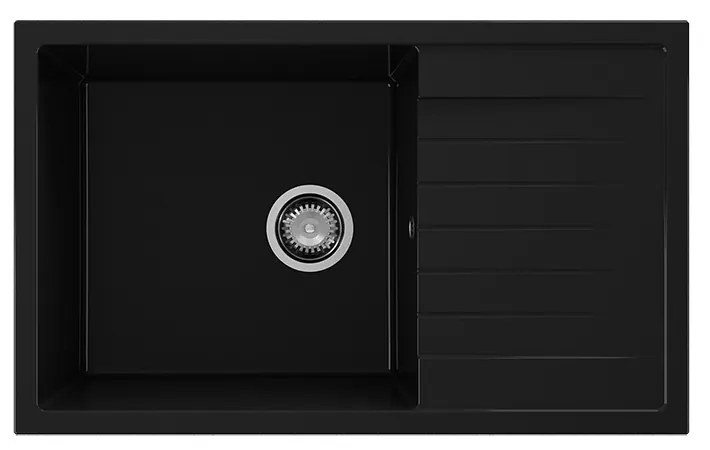 PACHET FAT CHIUVETA DREPTUNGHIULARA 1 CUVA+BATERIE LEBADA, DARK GRANITE, MARMURA COMPOZITA