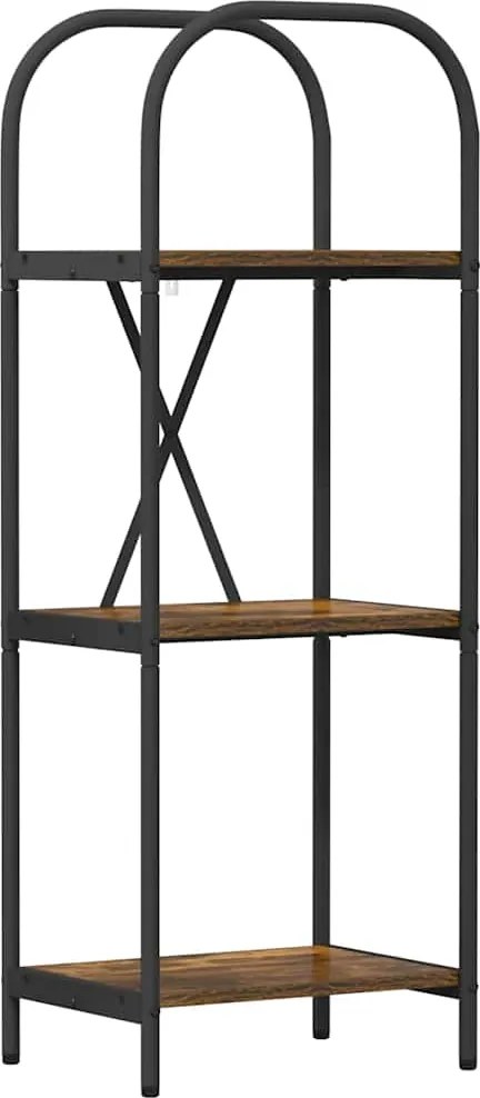 vidaXL Raft pentru cărți Stejar fumuriu 40 x 30 x 109 cm Lemn compozit