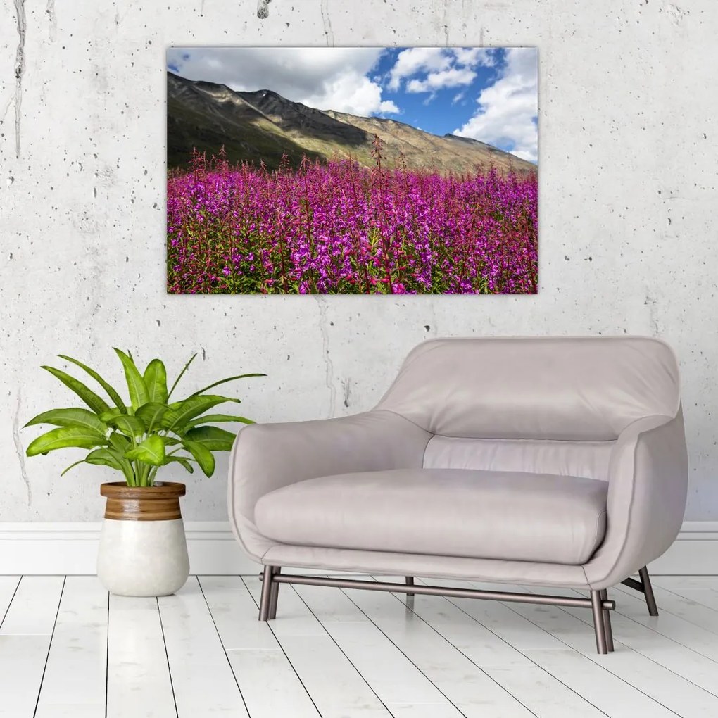 Tablou sceneriei cu lunca montană (90x60 cm)
