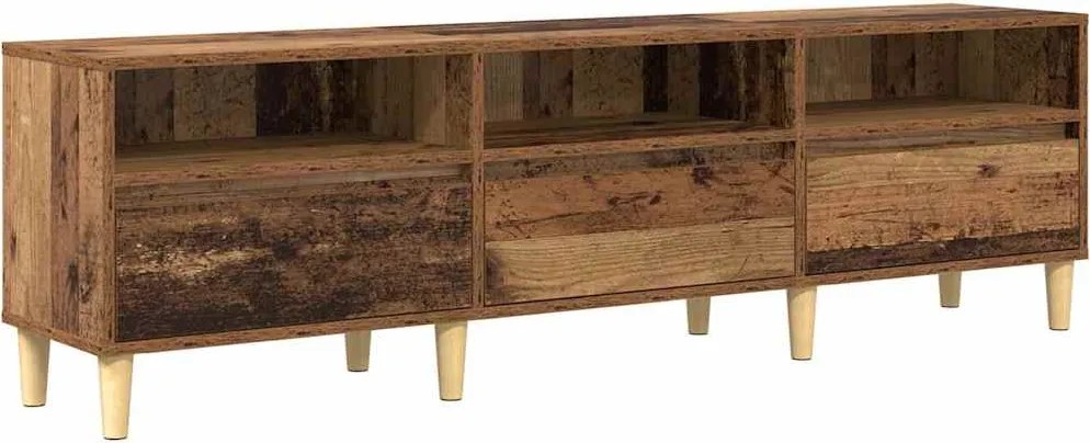 vidaXL Cabinet TV cu sertar Lemn Vechi 150 x 30 x 45 cm Lemn compozit