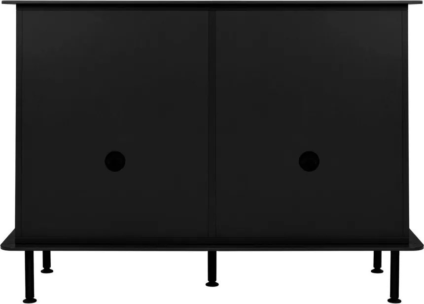 Comodă neagră cu orificiu pentru cabluri 120x88x50 cm Suumo – noo.ma