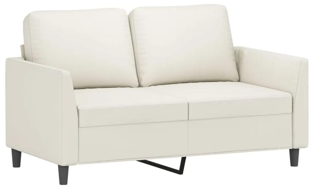 Canapea cu 2 locuri, crem, 120 cm, piele ecologica Crem, 140 x 77 x 80 cm