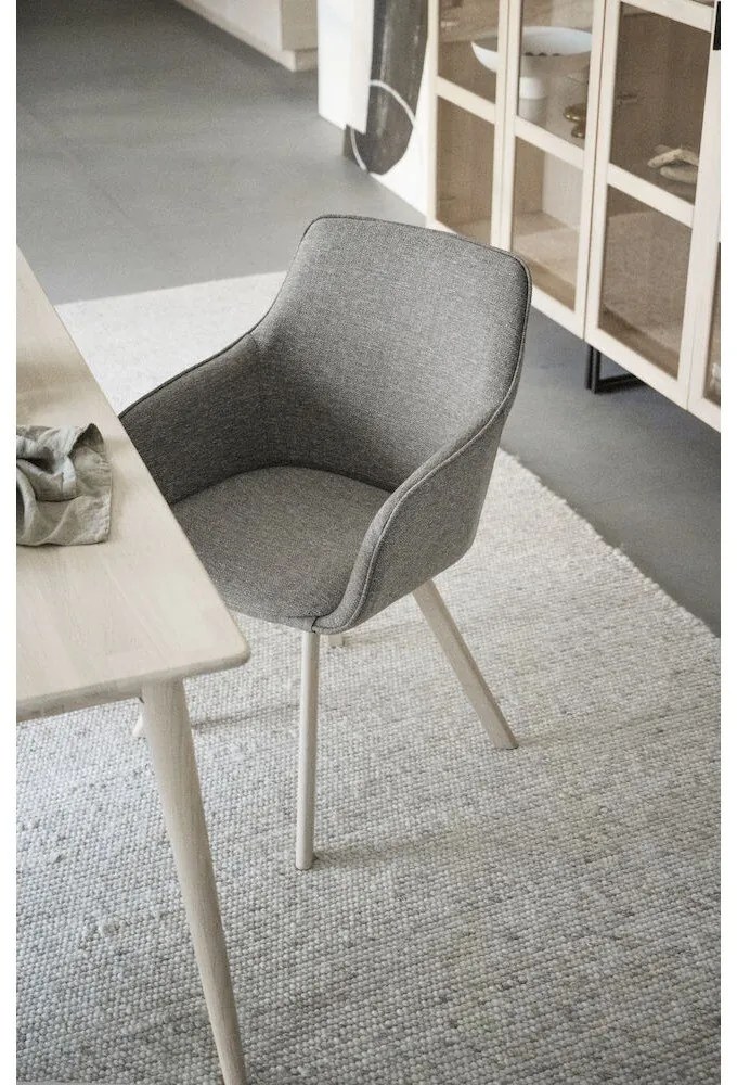 Set de scaune de sufragerie bej 2 buc. tapițat Alison – Rowico