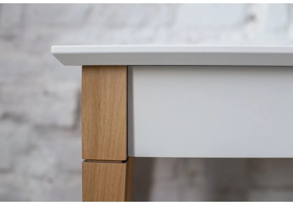 Masă tip consolă Ragaba Mimo, lățime 85 cm, alb