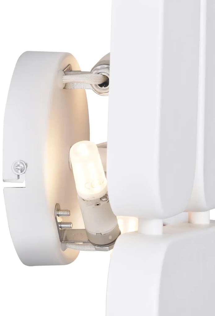 Lampă de perete de design albă cu 3 lumini - Planes