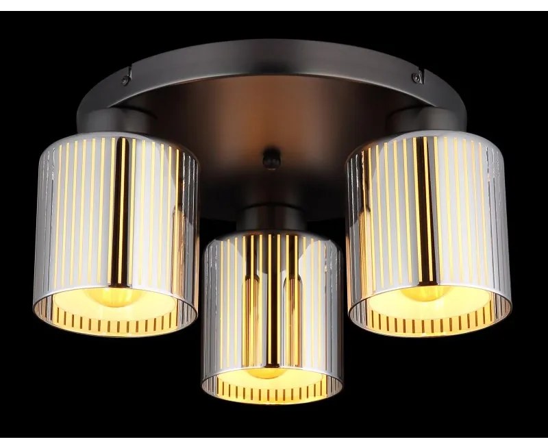 Plafoniera design modern FELICIA 34,5cm negru/crom 16056-3D GL