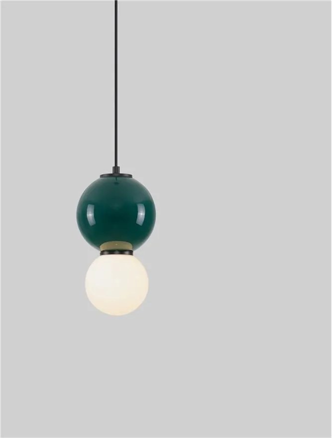 Pendul LED decorativ portelan jasper, sticla alb, NOESIS