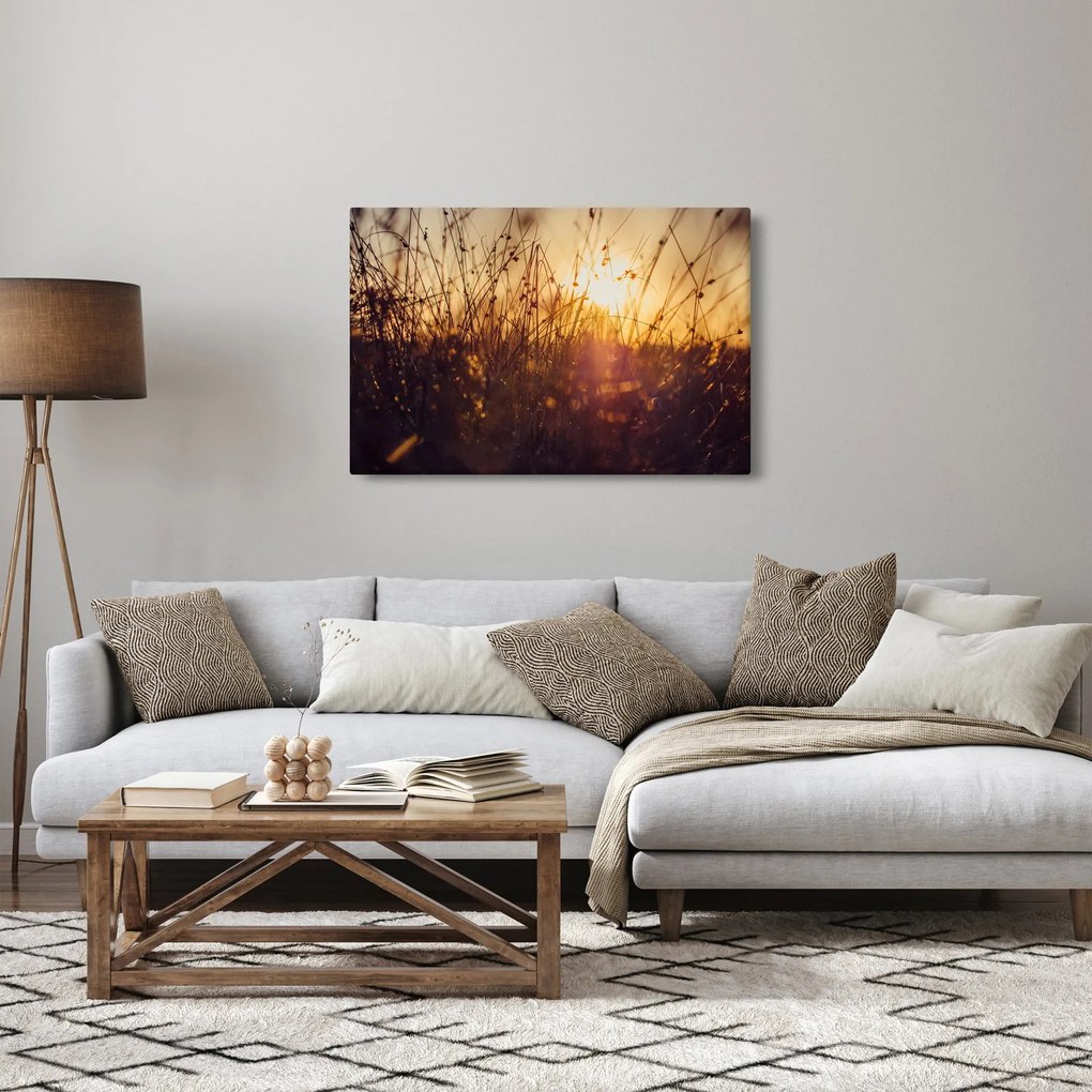 Tablou - Câmp la apus de soare (90x60 cm)