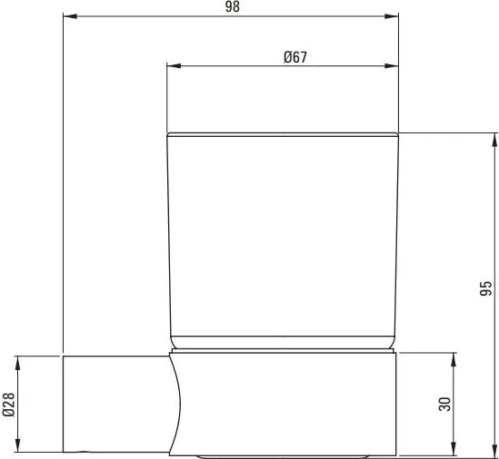ROUND Pahar finisaj negru ADR_N911