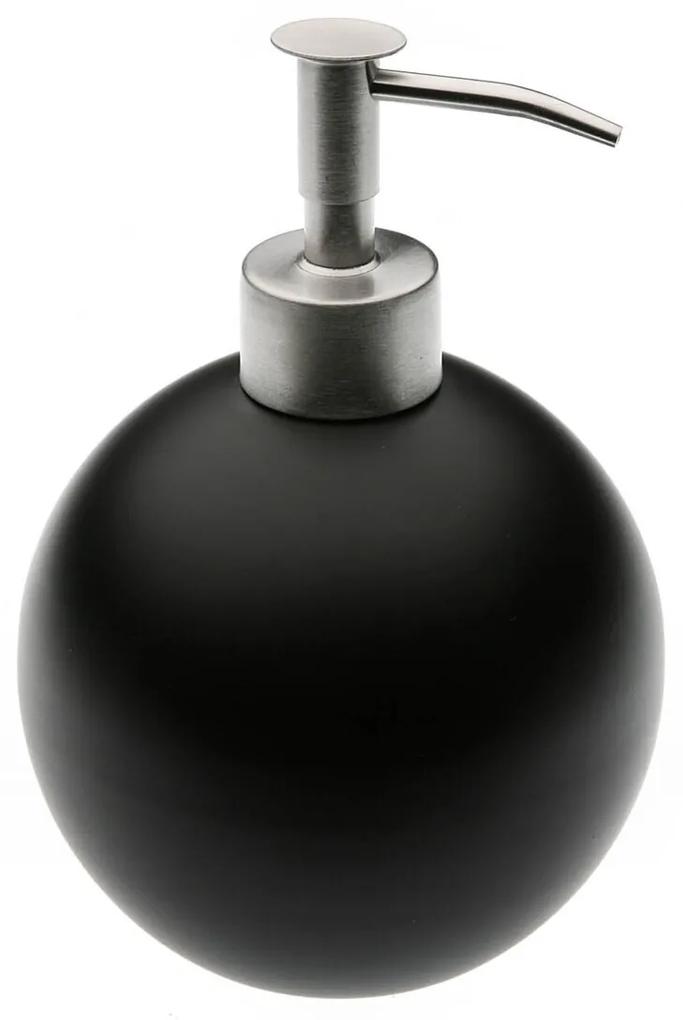Dozator sapun lichid Verena, Versa, Ø10.5x16.2 cm, otel, negru