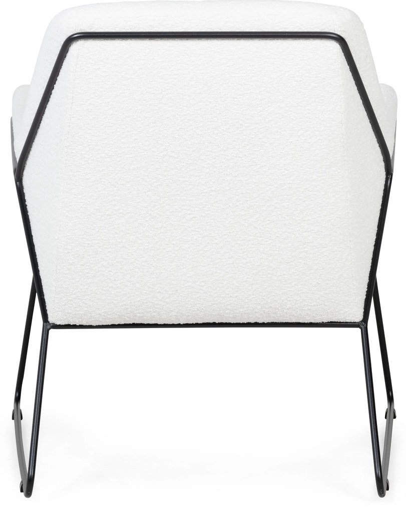 Fotoliu de design Culoare alb, MILAN