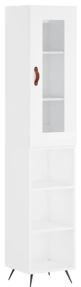 3199337 vidaXL Dulap înalt, alb, 34,5x34x180 cm, lemn prelucrat