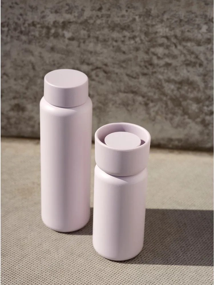 Cană termos roz-deschis din oțel inoxidabil 400 ml Singles – Zone