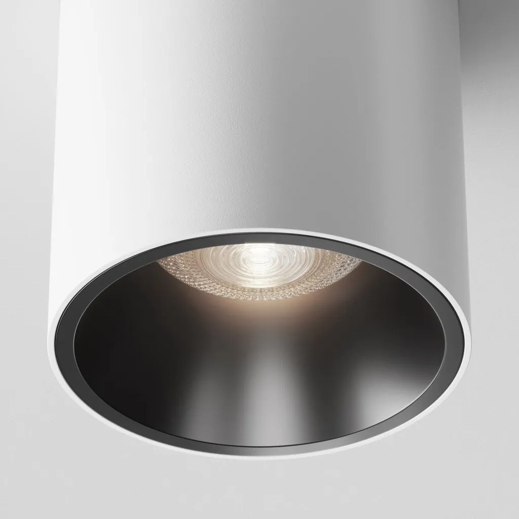 Spot LED aplicat, plafoniera dimabil design tehnic Alfa alb 7cm, 4000K
