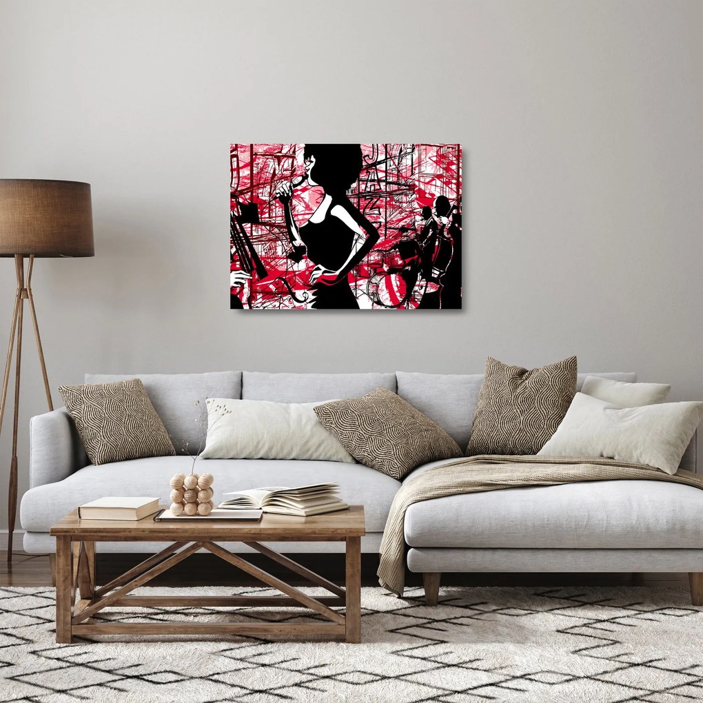 Tablou pe sticlă - Jazz (70x50 cm)