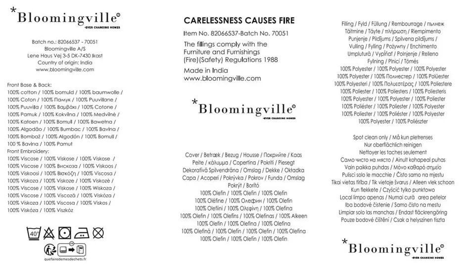 Pernă decorativă din bumbac 35x60 cm Aba – Bloomingville