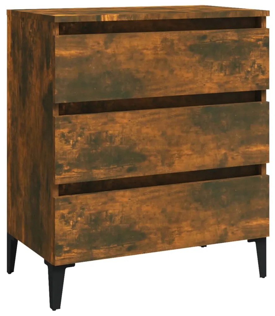 vidaXL Dulap, stejar fumuriu, 60x35x69 cm, lemn compozit