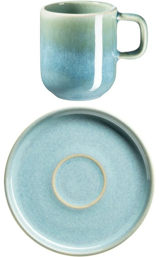 Mäser Set de cești de espresso cu farfurioareCordelia Atacama Green, 6+6 buc.