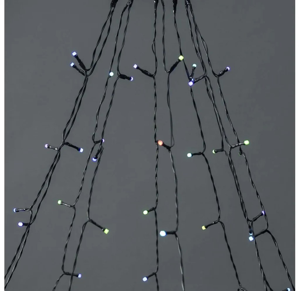 Nedis WIFILXT01C180 - LED RGB perde de Crăciun 240 LED, 11 funcții, 8m, IP65, Wi